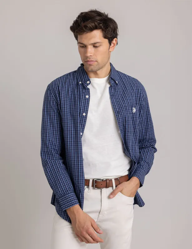 SMALL PLAID PEACHED POPLIN SHIRT sold by U.S. Polo Assn.