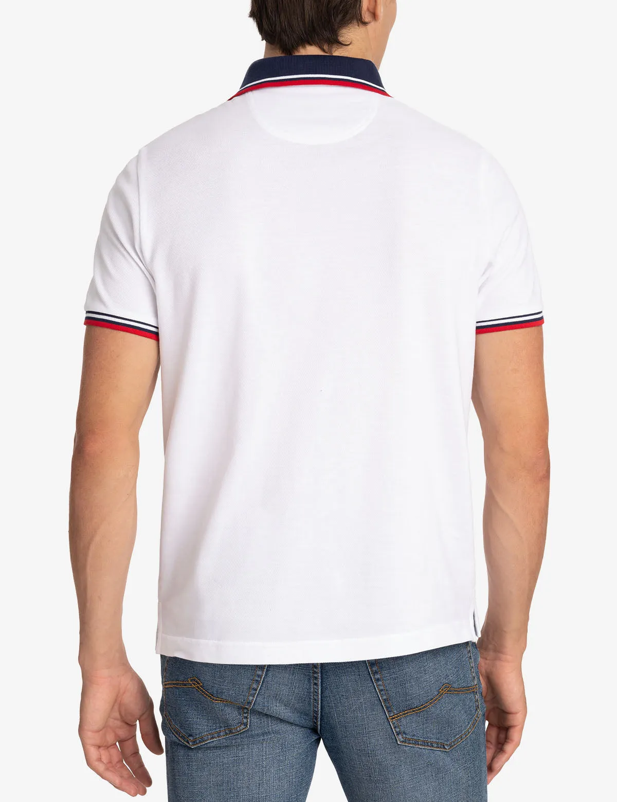 SIGNATURE STRIPE RIB TIPPED TRIM POLO SHIRT sold by U.S. Polo Assn. product image thumbnail 5