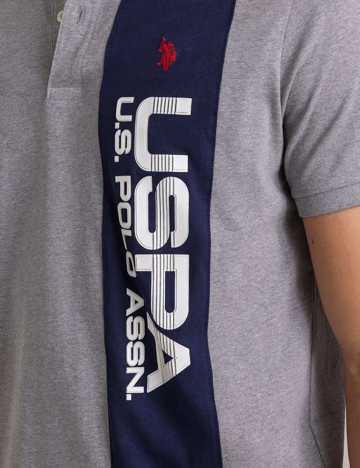 USPA COLOR BLOCK JERSEY POLO SHIRT sold by U.S. Polo Assn. product image thumbnail 3