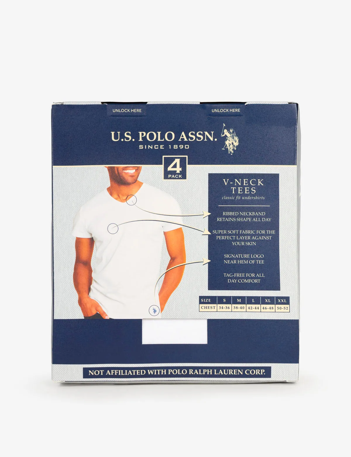 4 PACK V-NECK T-SHIRTS sold by U.S. Polo Assn. product image thumbnail 2