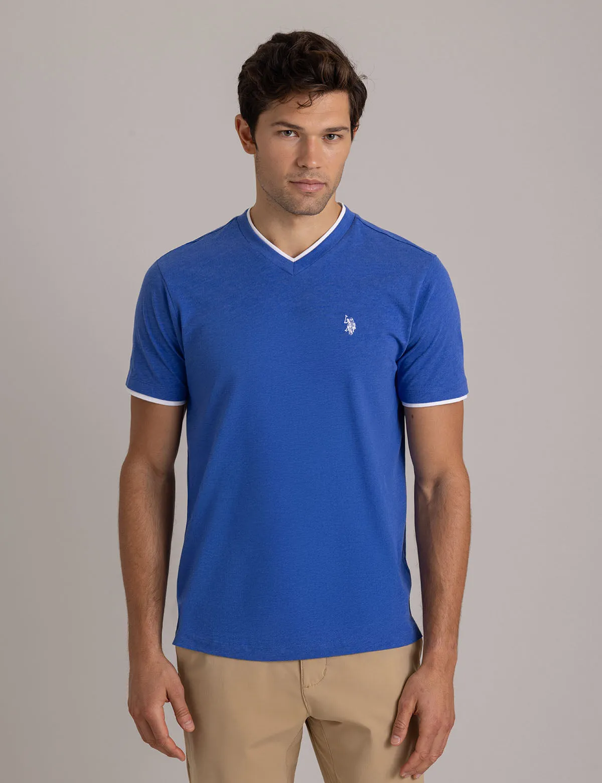 DOUBLE V-NECK T-SHIRT sold by U.S. Polo Assn.
