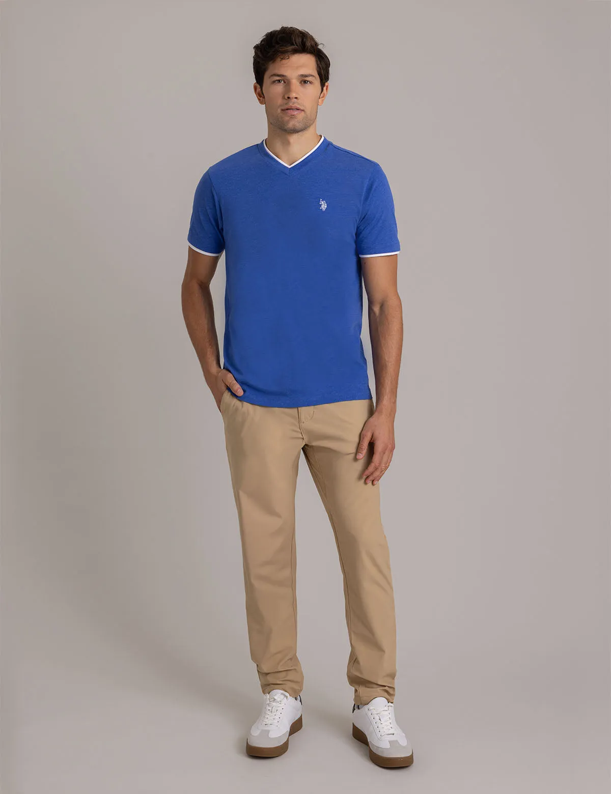 DOUBLE V-NECK T-SHIRT sold by U.S. Polo Assn. product image thumbnail 2