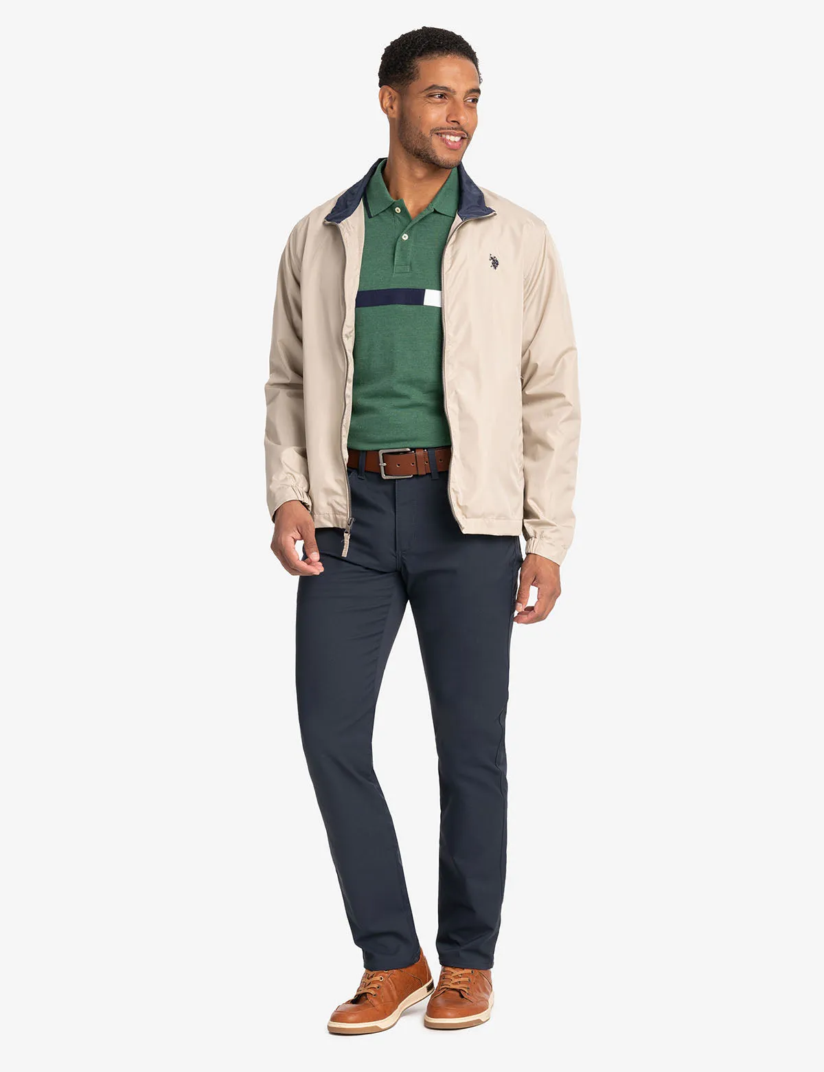 COLOR BLOCK CHEST STRIPE PIQUE POLO SHIRT sold by U.S. Polo Assn. product image thumbnail 2