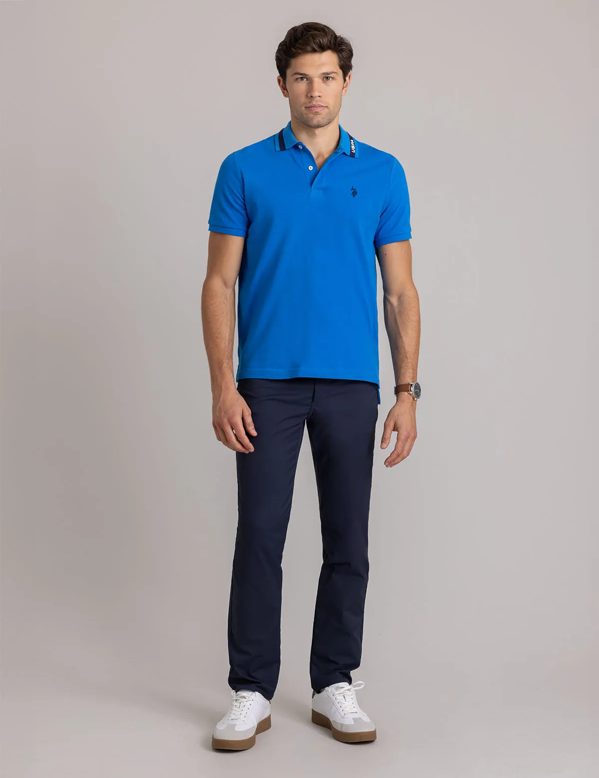 PIQUE POLO SHIRT WITH TIPPED COLLAR sold by U.S. Polo Assn. product image thumbnail 3