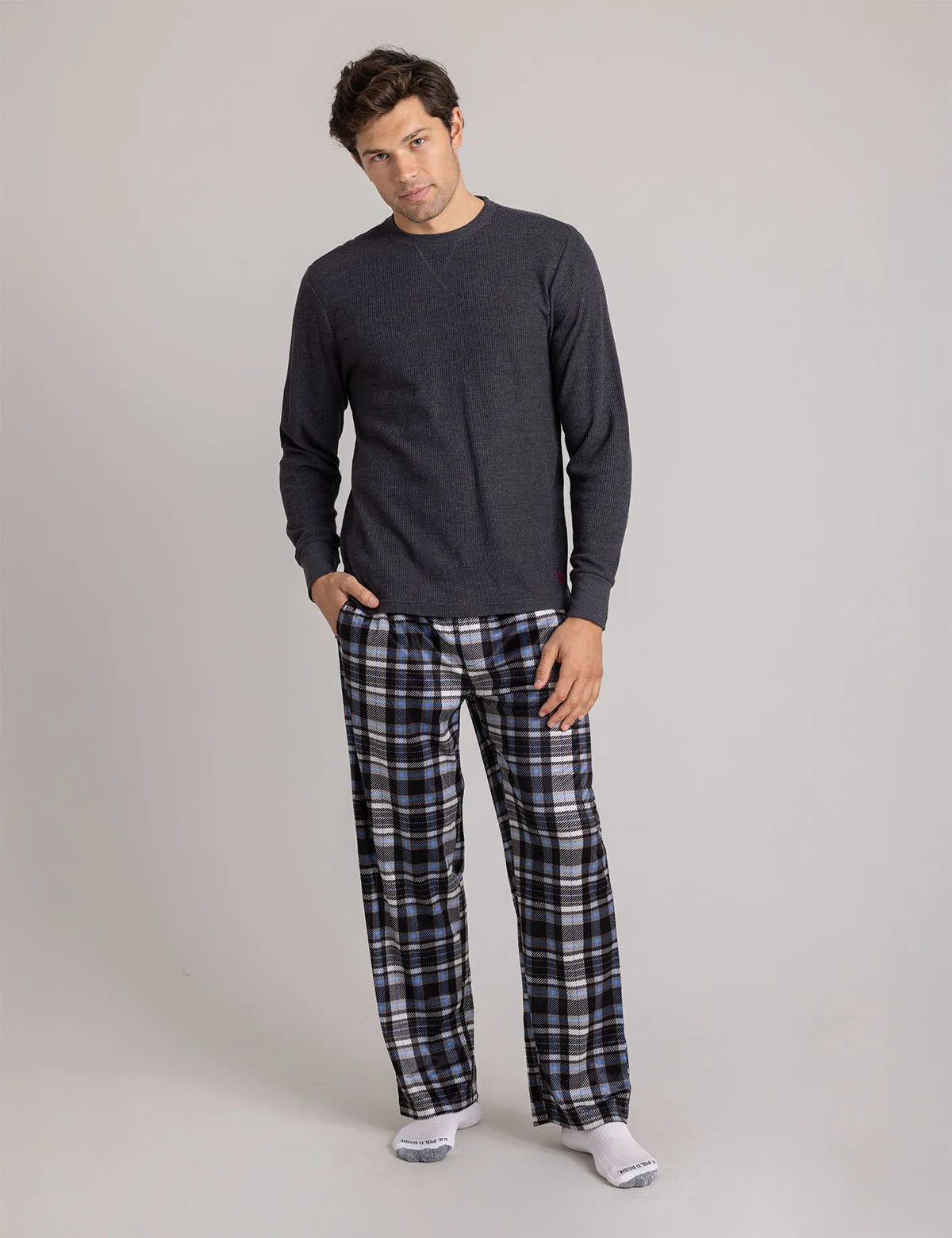 PLAID LUXE FLEECE PANTS sold by U.S. Polo Assn. product image thumbnail 2