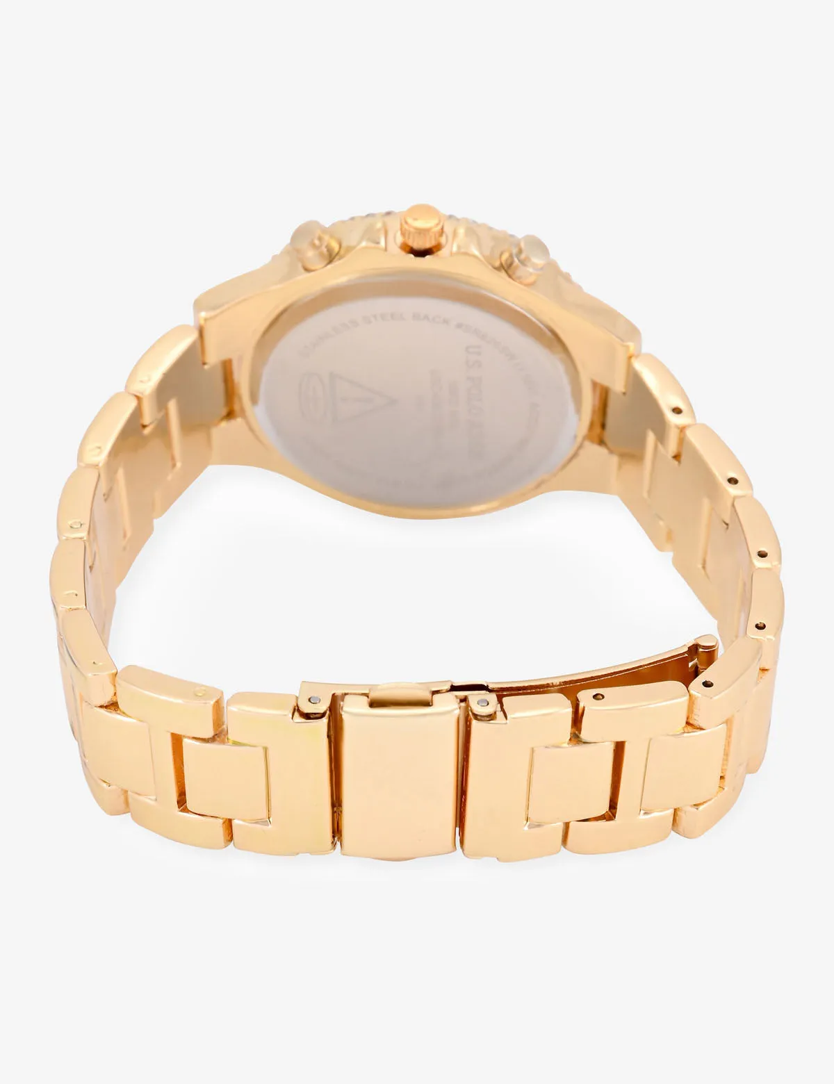 LADIES GOLD EMBELLISHED BEZEL WATCH sold by U.S. Polo Assn. product image thumbnail 4