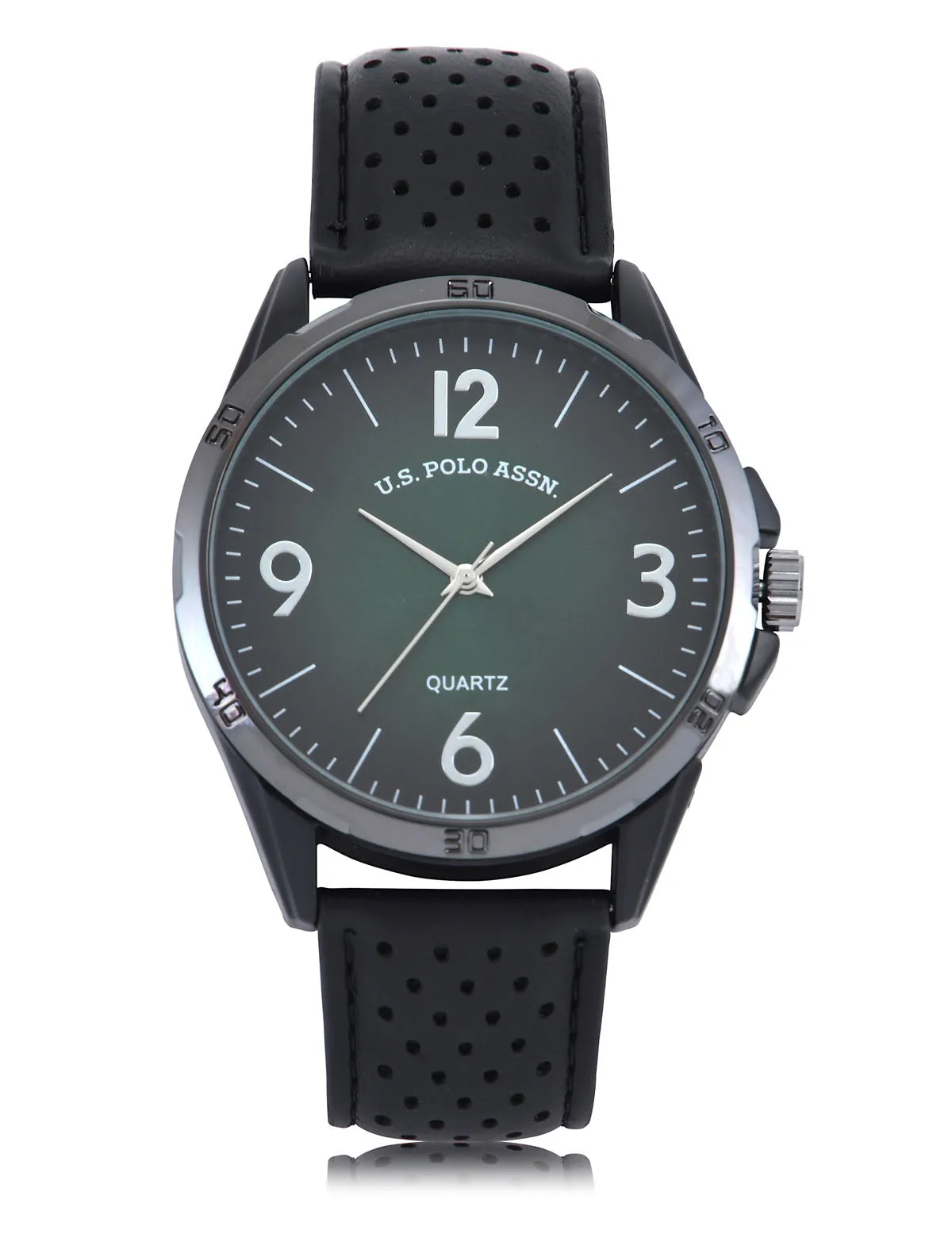 MENS BLACK STRAP GREEN FACE WATCH sold by U.S. Polo Assn. product image thumbnail 3