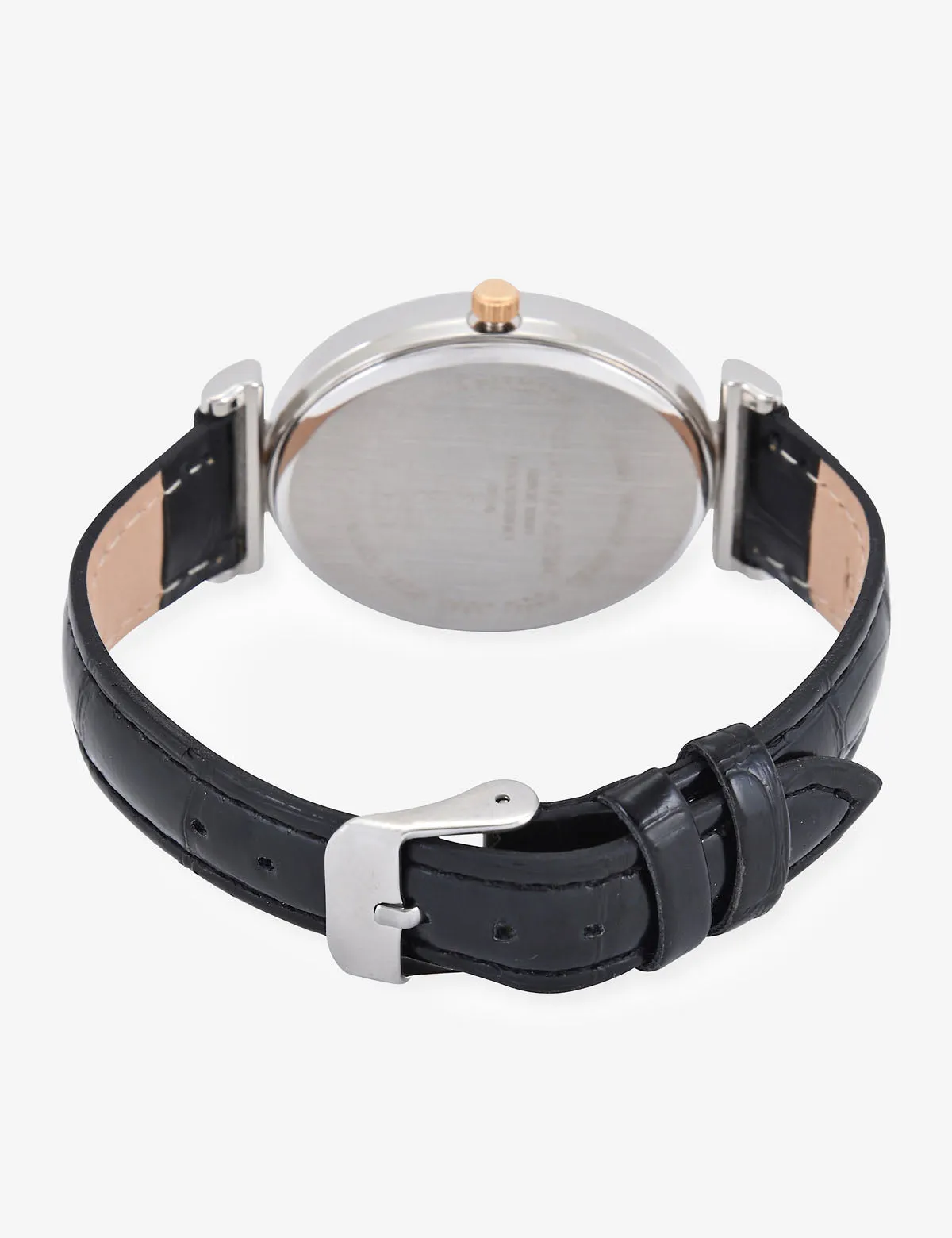 LADIES BLACK EMBOSSED STRAP WATCH sold by U.S. Polo Assn. product image thumbnail 5