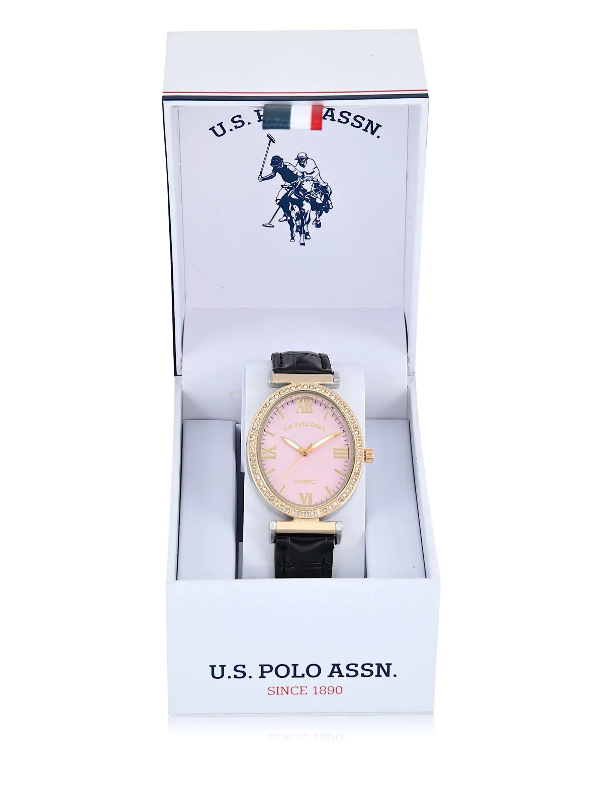 LADIES BLACK EMBOSSED STRAP WATCH sold by U.S. Polo Assn. product image thumbnail 2