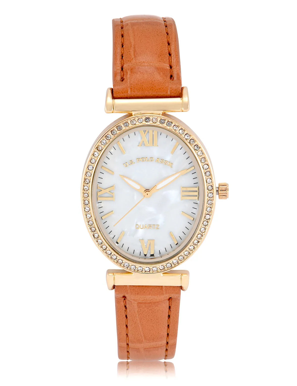 LADIES BROWN EMBOSSED STRAP WATCH sold by U.S. Polo Assn. product image thumbnail 3