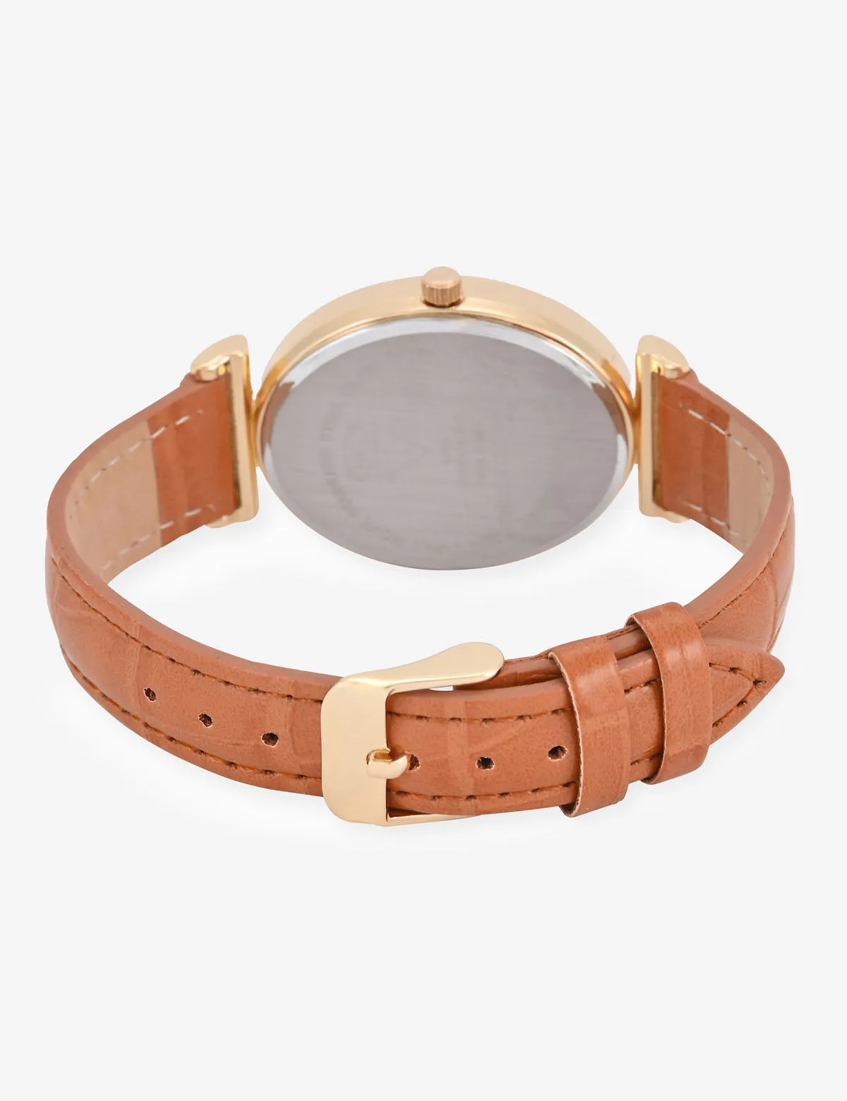 LADIES BROWN EMBOSSED STRAP WATCH sold by U.S. Polo Assn. product image thumbnail 4