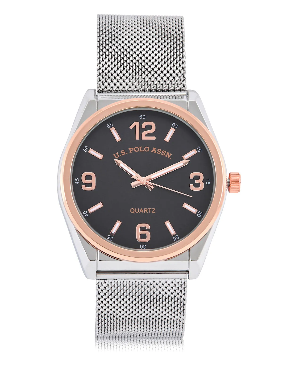 MENS SILVER MESH STRAP WATCH sold by U.S. Polo Assn. product image thumbnail 3