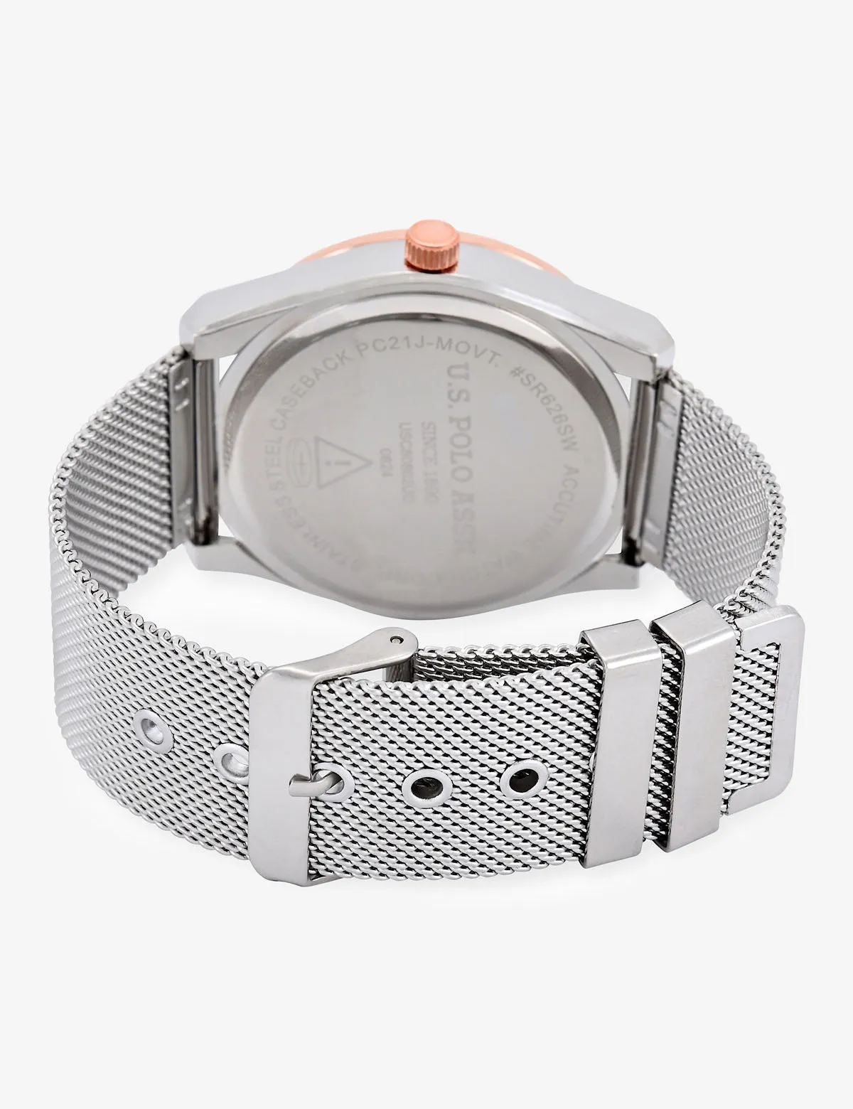 MENS SILVER MESH STRAP WATCH sold by U.S. Polo Assn. product image thumbnail 4