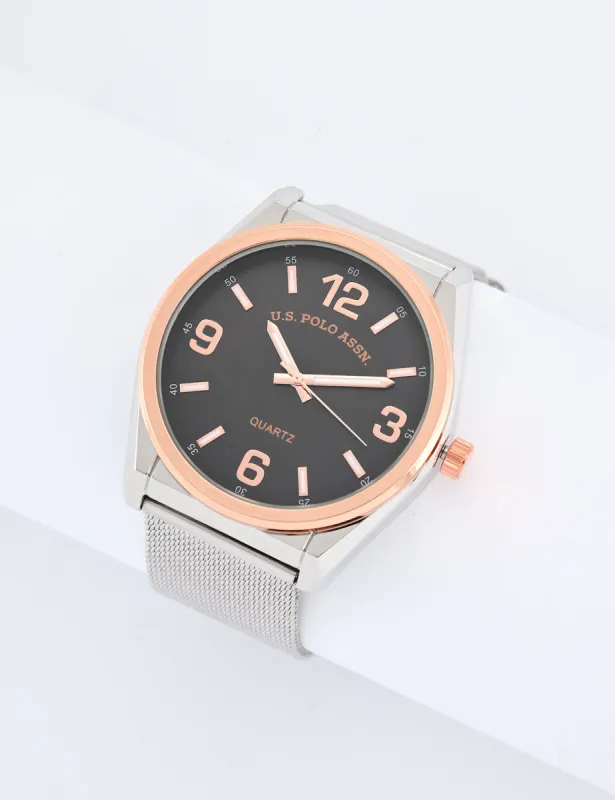 MENS SILVER MESH STRAP WATCH sold by U.S. Polo Assn.