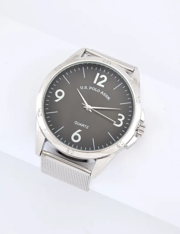 MENS SILVER MESH STRAP WATCH sold by U.S. Polo Assn.