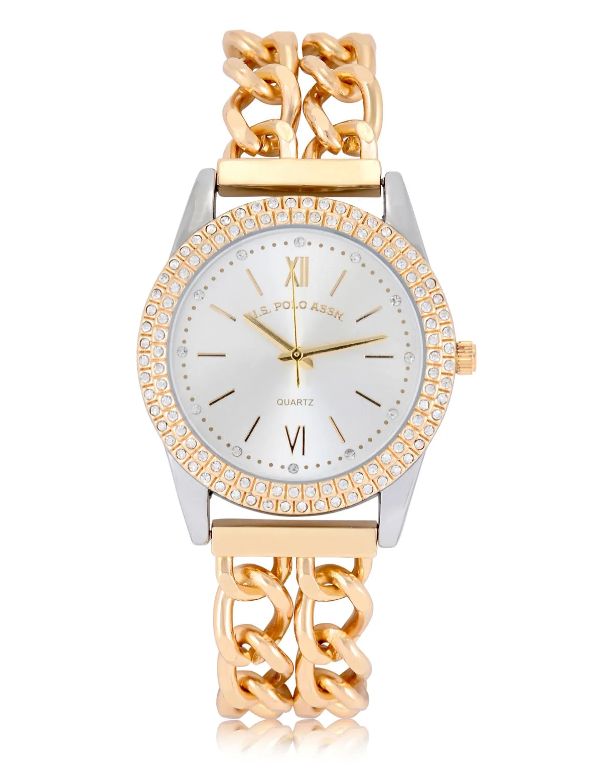 LADIES CLASSIC GOLD LINK BRACELET WATCH sold by U.S. Polo Assn. product image thumbnail 4