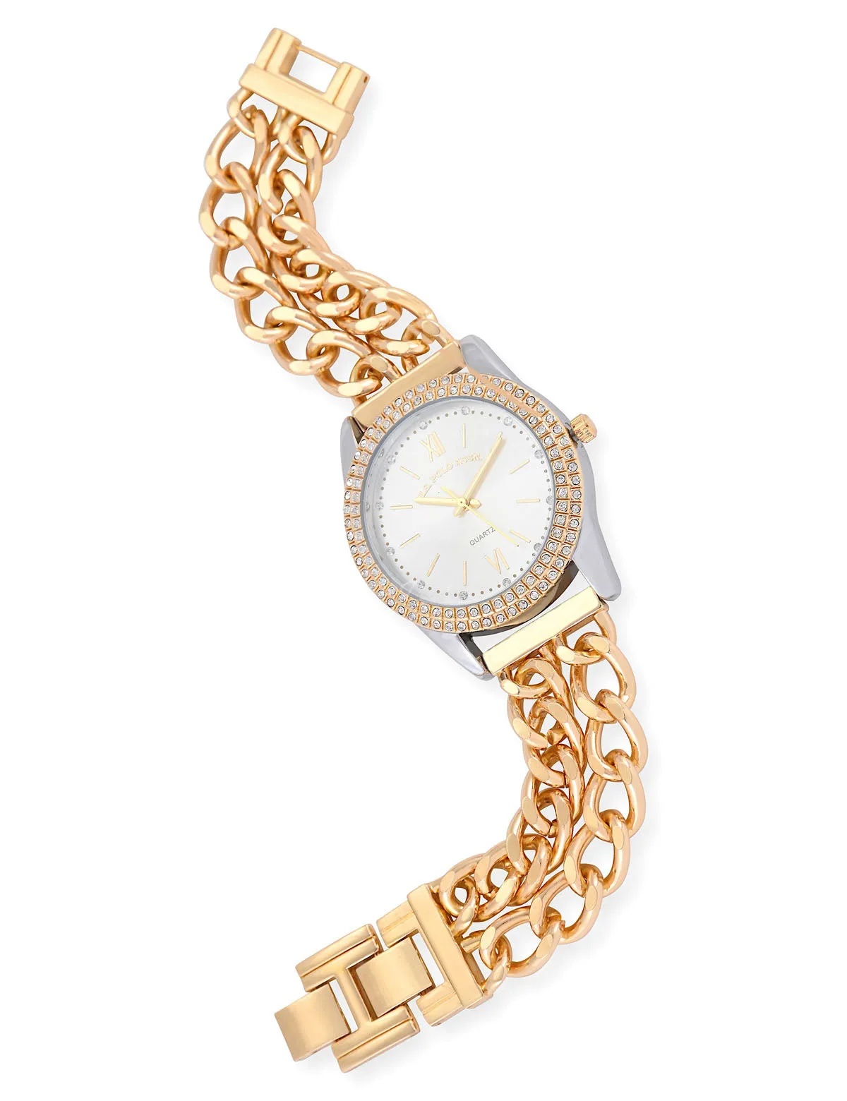 LADIES CLASSIC GOLD LINK BRACELET WATCH sold by U.S. Polo Assn. product image thumbnail 3