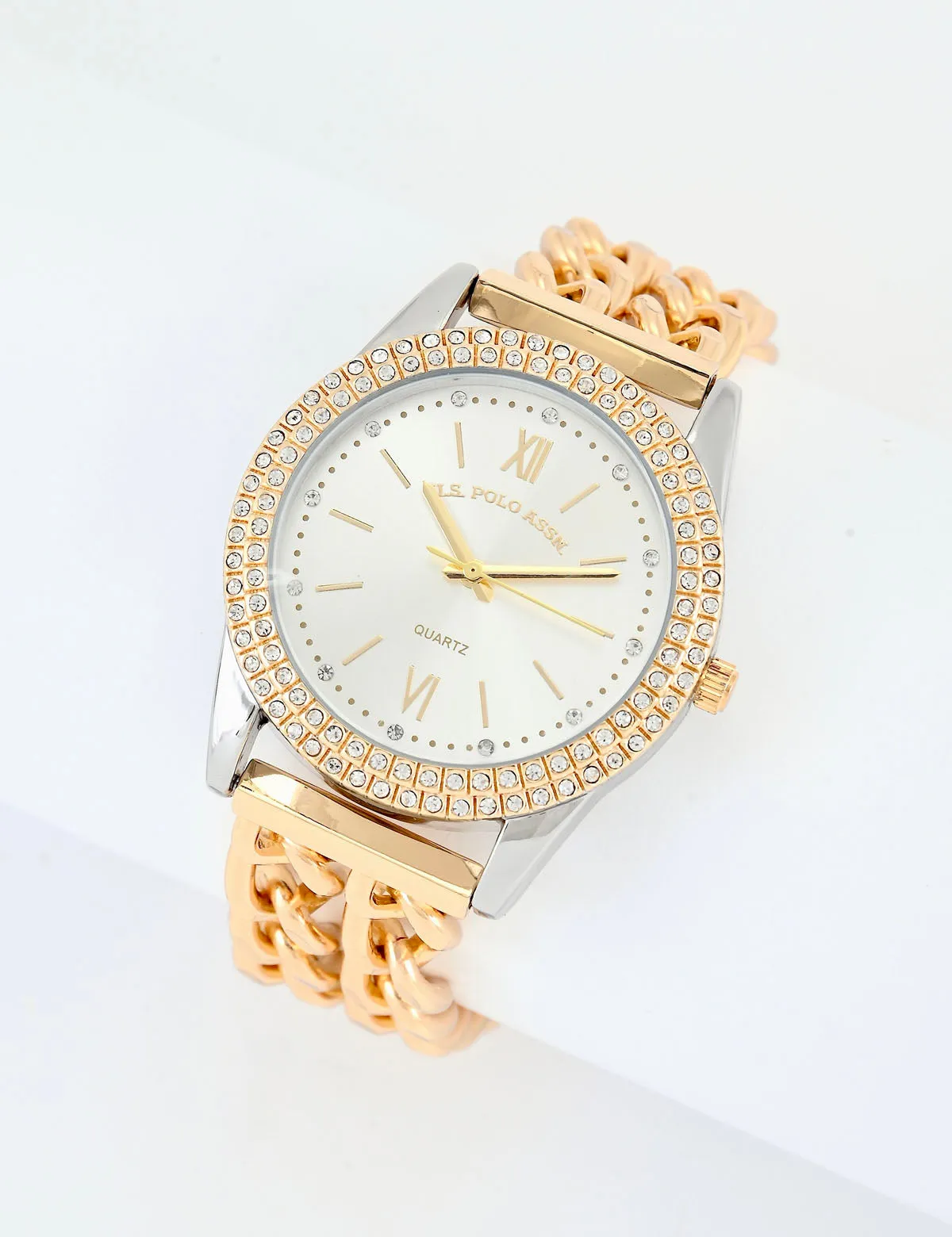 LADIES CLASSIC GOLD LINK BRACELET WATCH sold by U.S. Polo Assn.