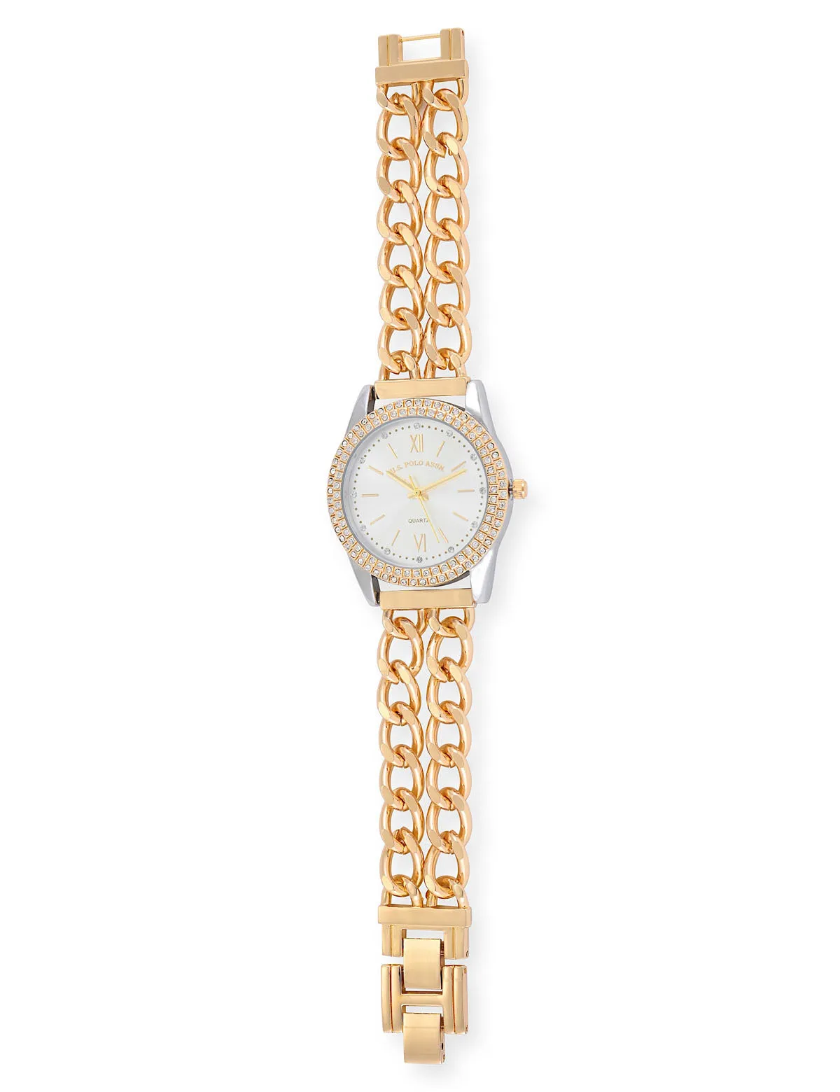 LADIES CLASSIC GOLD LINK BRACELET WATCH sold by U.S. Polo Assn. product image thumbnail 5