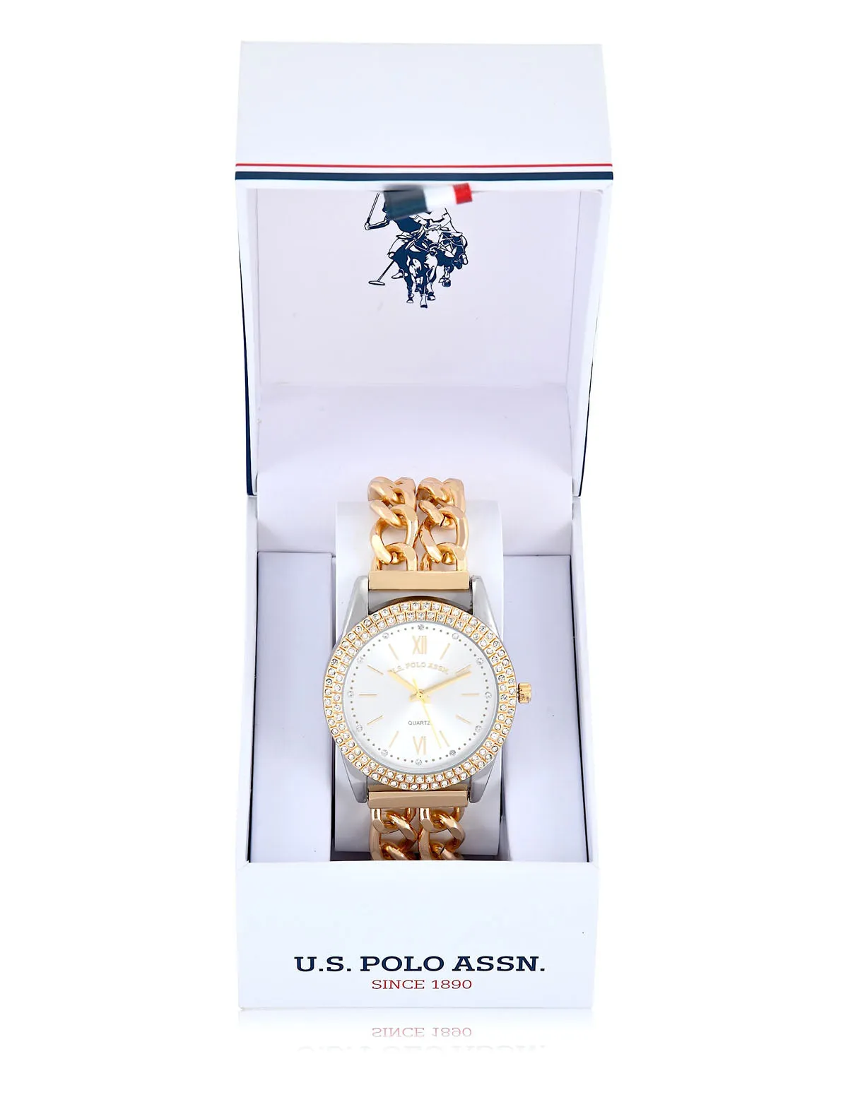 LADIES CLASSIC GOLD LINK BRACELET WATCH sold by U.S. Polo Assn. product image thumbnail 2