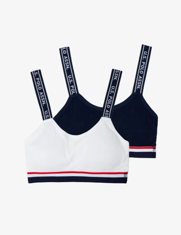2 PACK RIBBED MICROFIBER BRALETTES sold by U.S. Polo Assn.