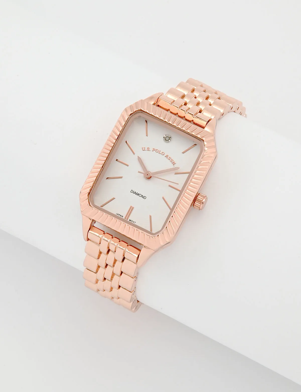LADIES ROSE GOLD SQUARE WATCH AND BRACELETS SET sold by U.S. Polo Assn. product image thumbnail 2