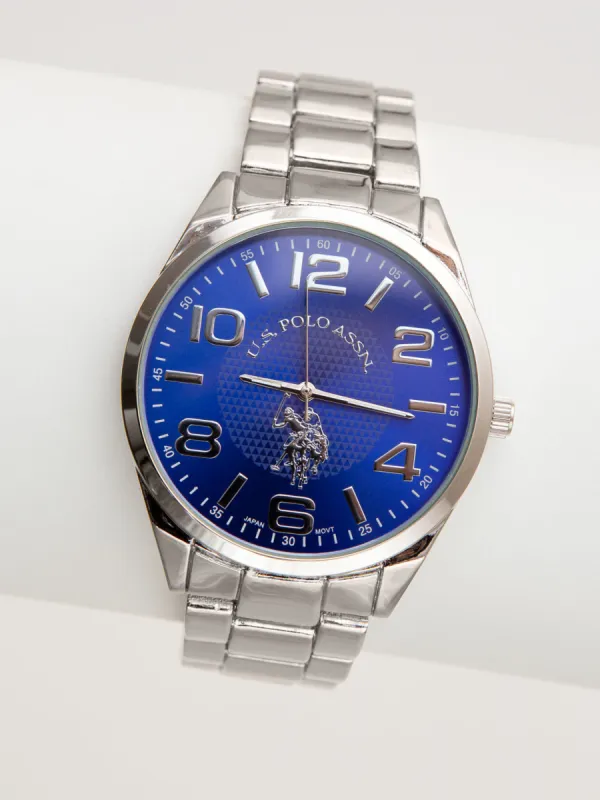 MEN'S SILVER LINK DRESS WATCH sold by U.S. Polo Assn.