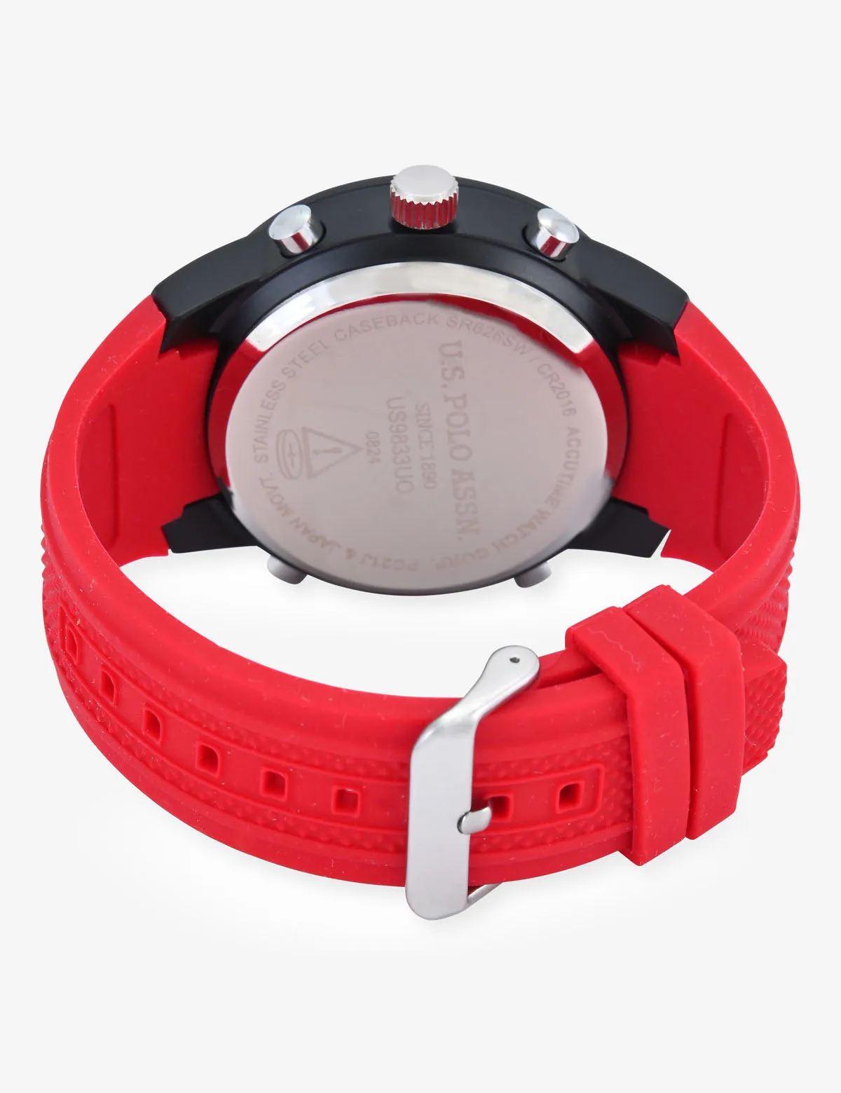 MENS RED STRAP ANA DIGI SPORT WATCH sold by U.S. Polo Assn. product image thumbnail 5