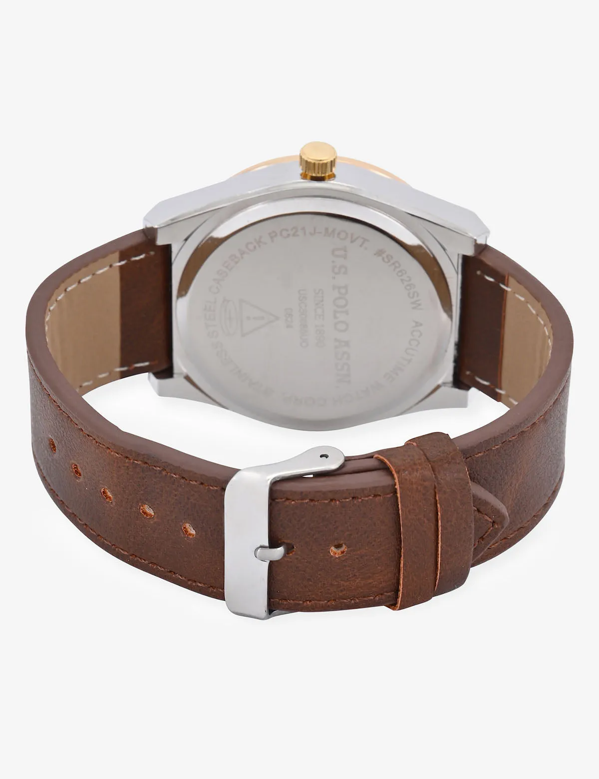 MENS CLASSIC BROWN STRAP WATCH sold by U.S. Polo Assn. product image thumbnail 4