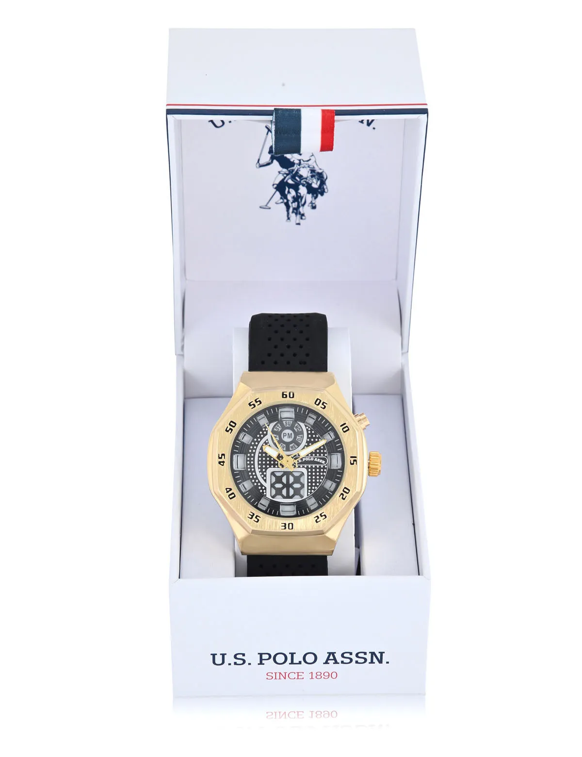 MENS BLACK STRAP SPORT WATCH sold by U.S. Polo Assn. product image thumbnail 2