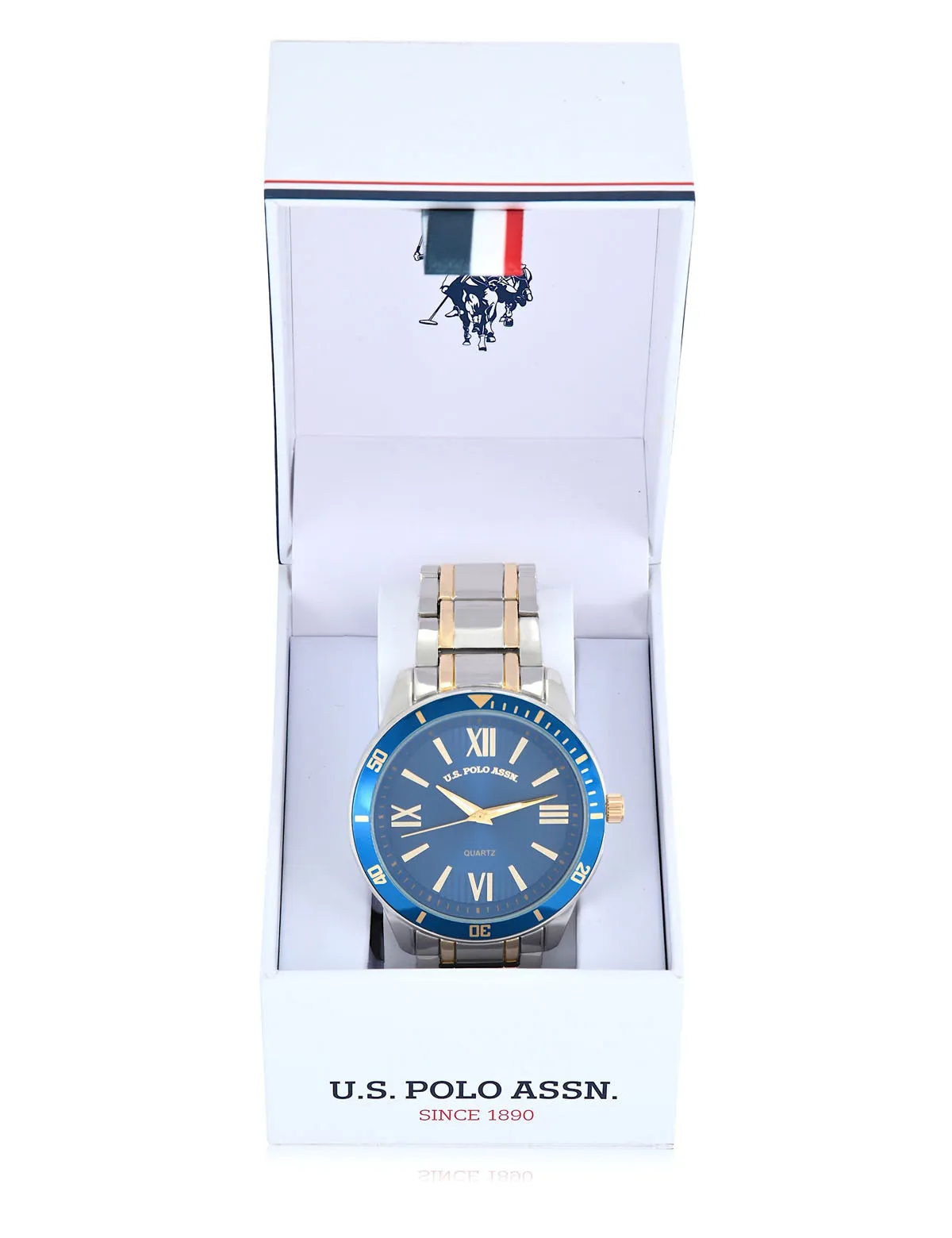 MENS SILVER LINK BRACELET WATCH sold by U.S. Polo Assn. product image thumbnail 2