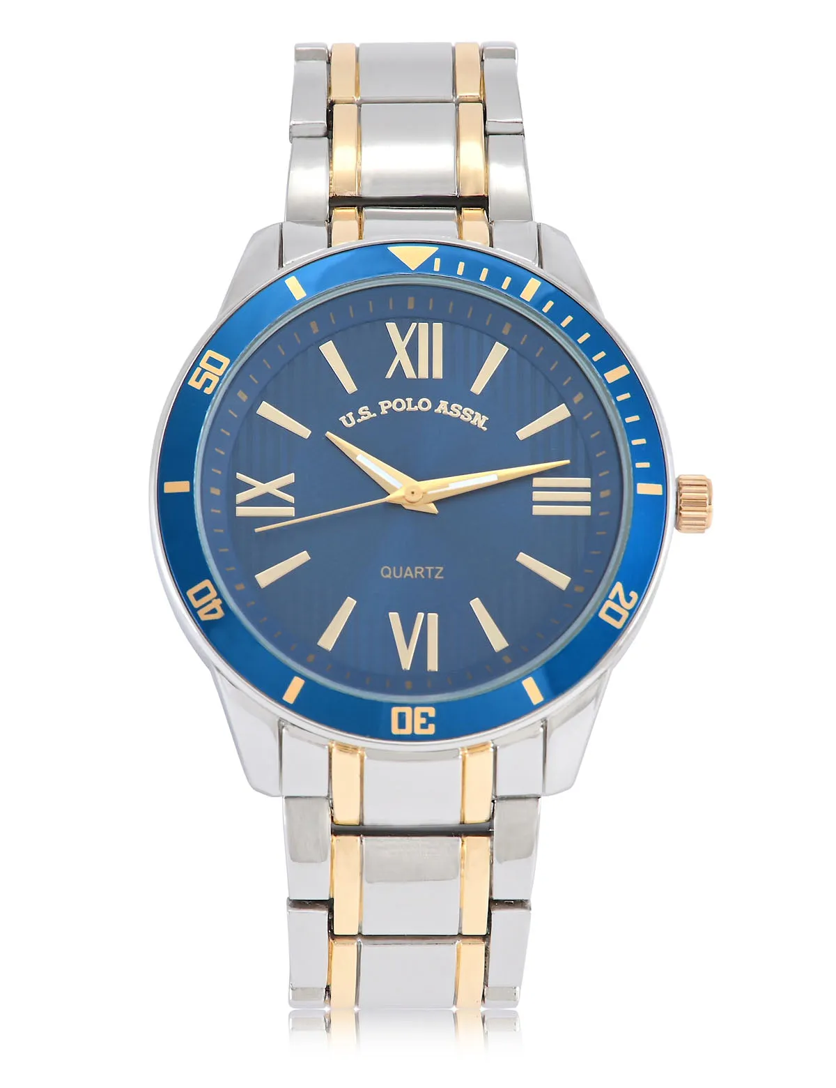 MENS SILVER LINK BRACELET WATCH sold by U.S. Polo Assn. product image thumbnail 3