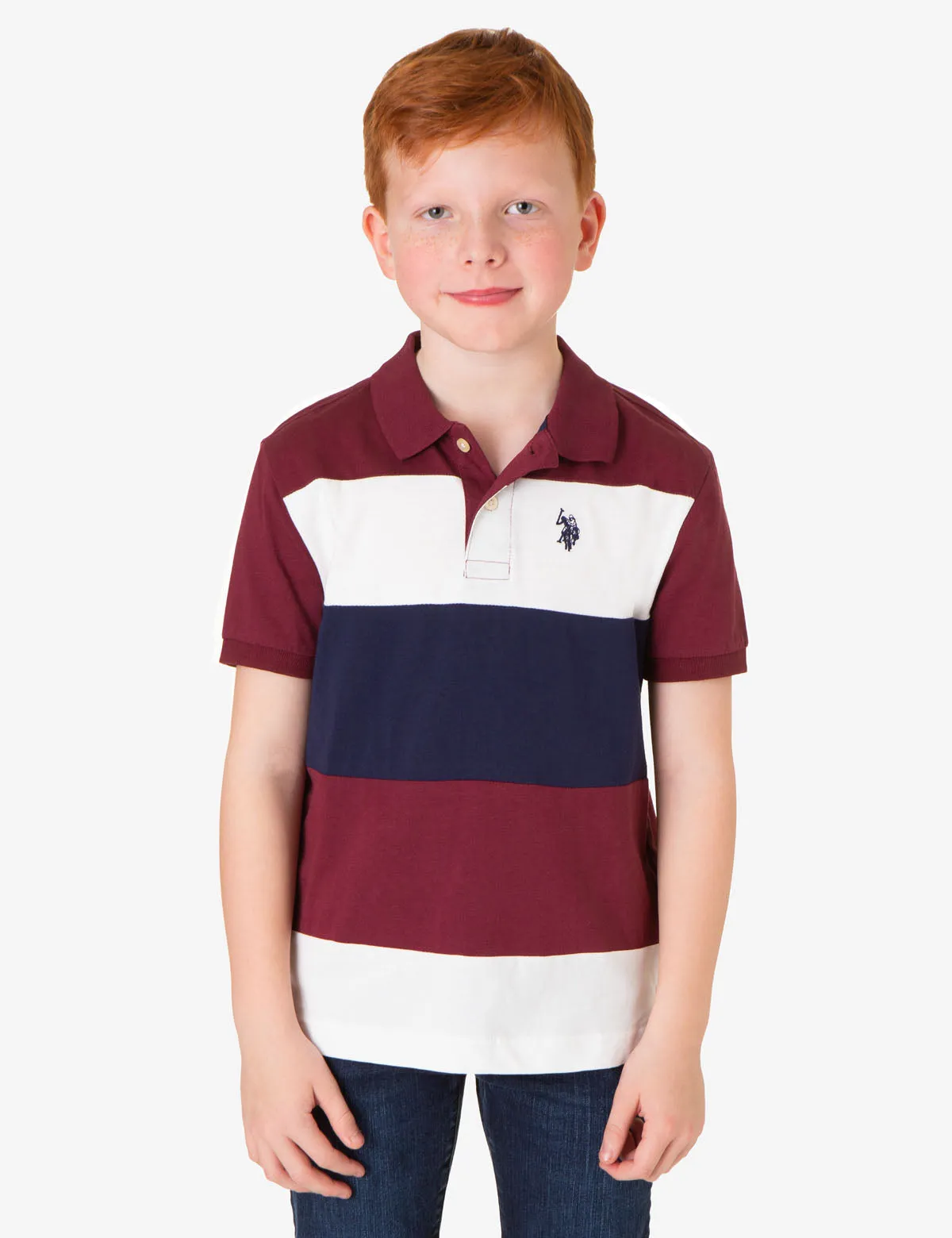 BOYS COLORBLOCK JERSEY POLO SHIRT sold by U.S. Polo Assn. product image thumbnail 5