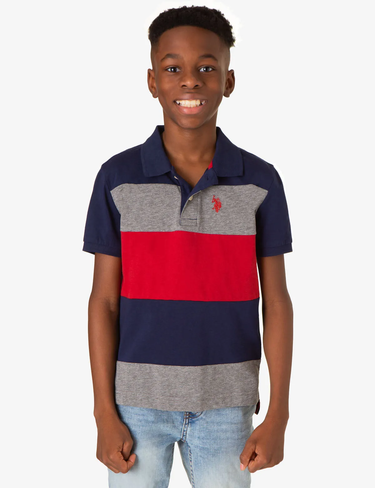 BOYS COLORBLOCK JERSEY POLO SHIRT sold by U.S. Polo Assn. product image thumbnail 3