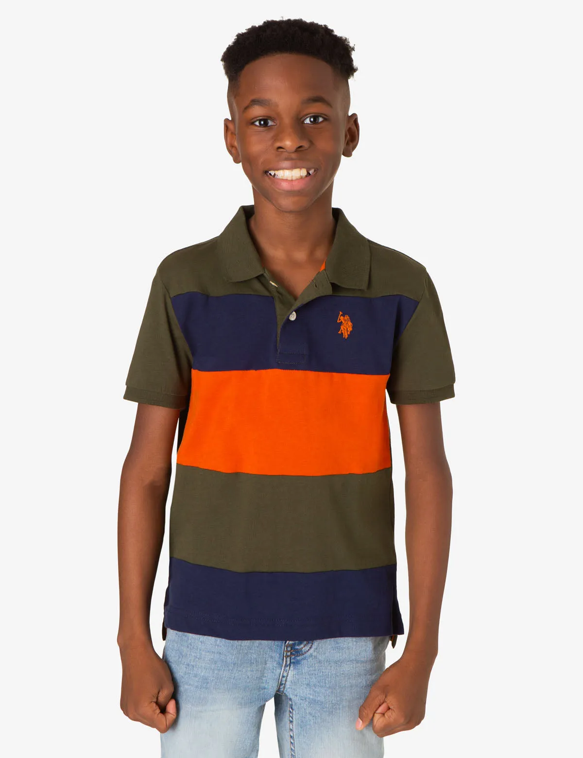 BOYS COLORBLOCK JERSEY POLO SHIRT sold by U.S. Polo Assn.