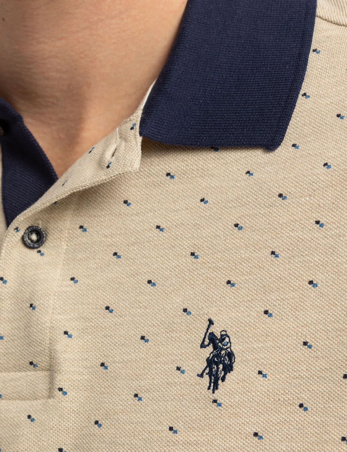 DOUBLE SQUARE DOT PIQUE POLO SHIRT sold by U.S. Polo Assn. product image thumbnail 2