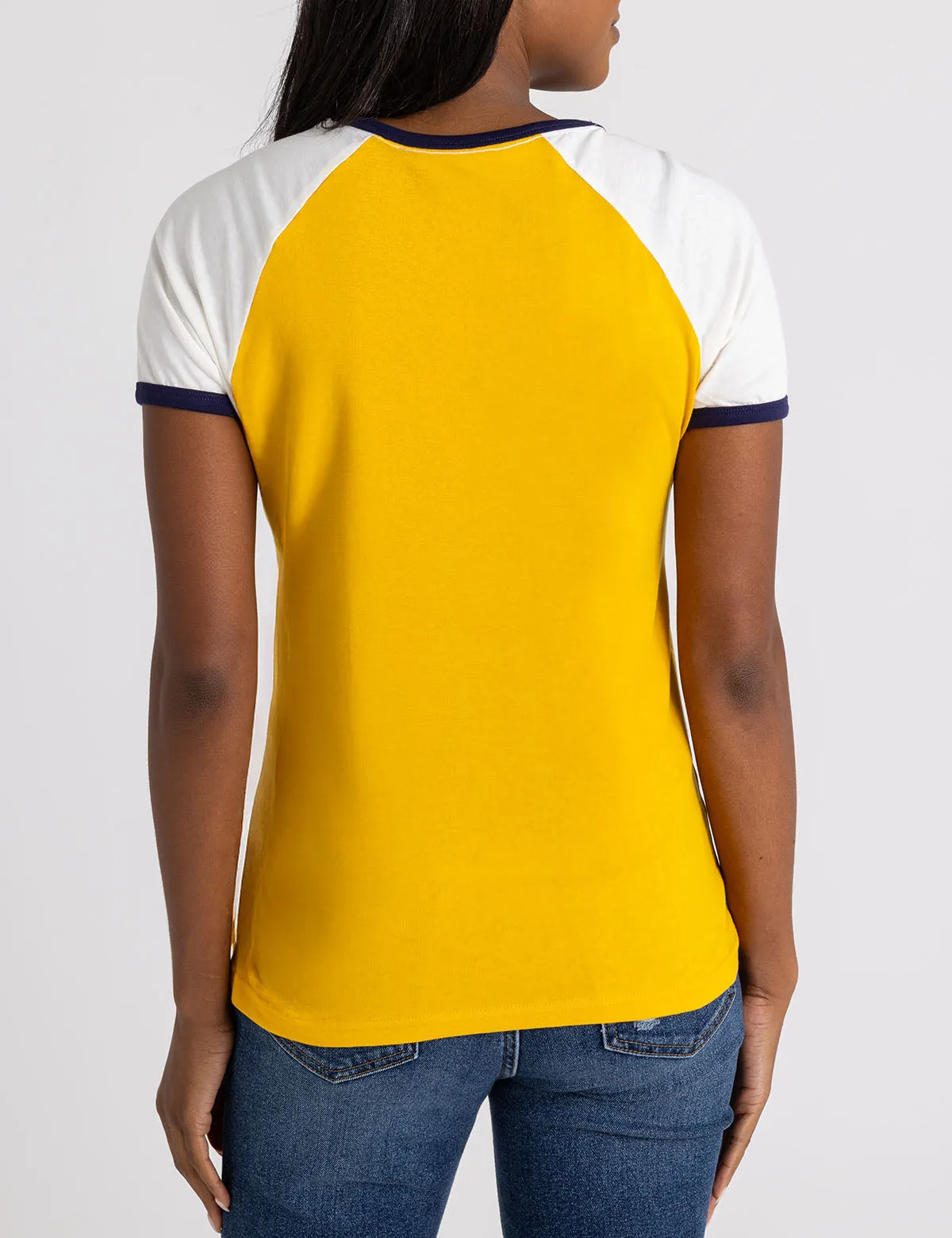 FLOCKED SCRIPT RAGLAN RINGER T-SHIRT sold by U.S. Polo Assn. product image thumbnail 4