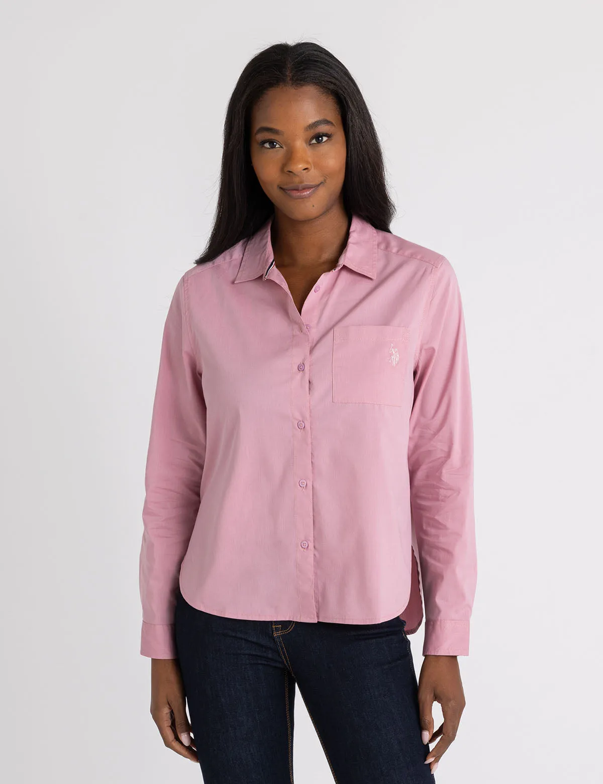 LONG SLEEVE RELAXED POPLIN SHIRT sold by U.S. Polo Assn.