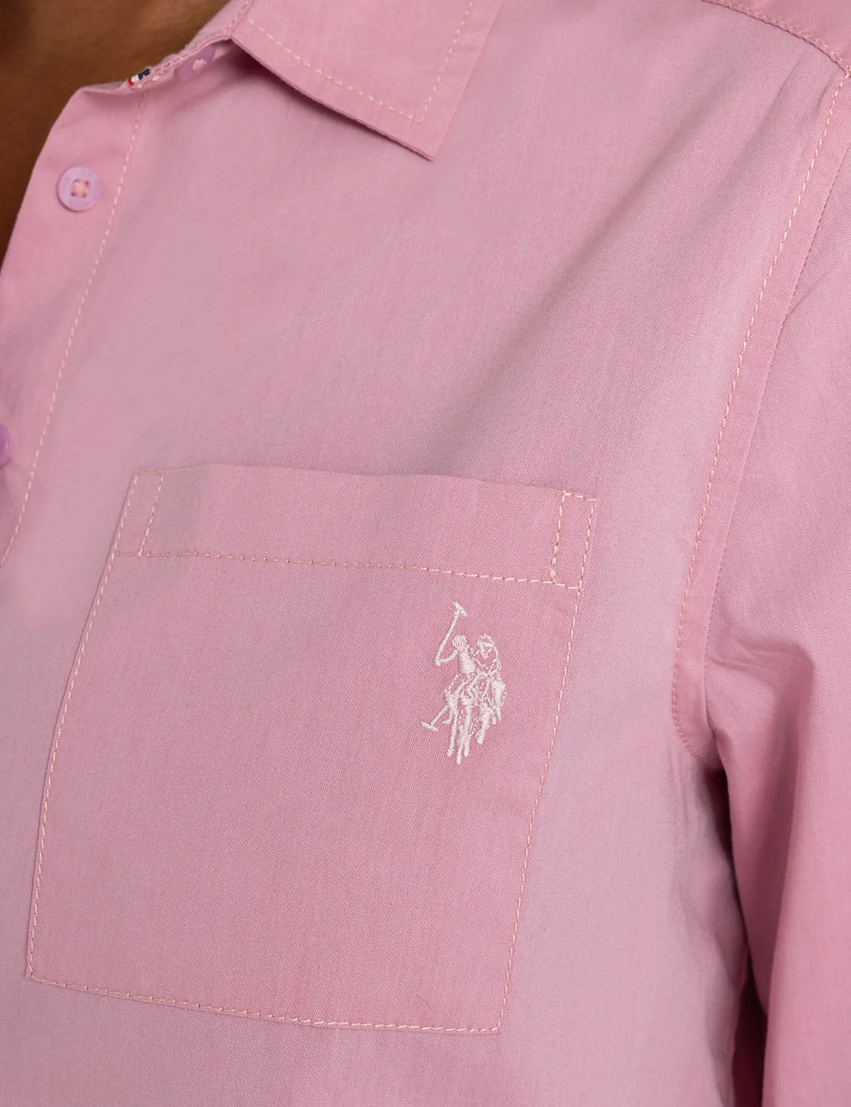 LONG SLEEVE RELAXED POPLIN SHIRT sold by U.S. Polo Assn. product image thumbnail 3