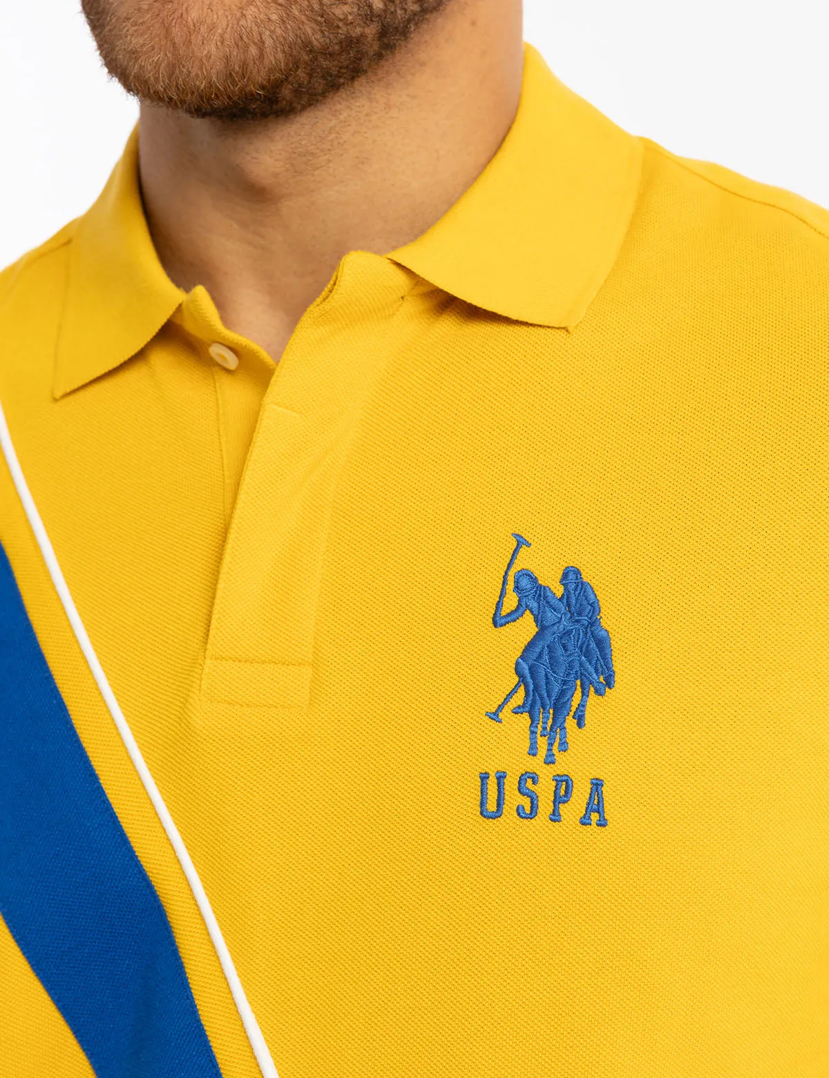 DIAGONAL COLOR BLOCK SASH PIQUE POLO SHIRT sold by U.S. Polo Assn. product image thumbnail 3