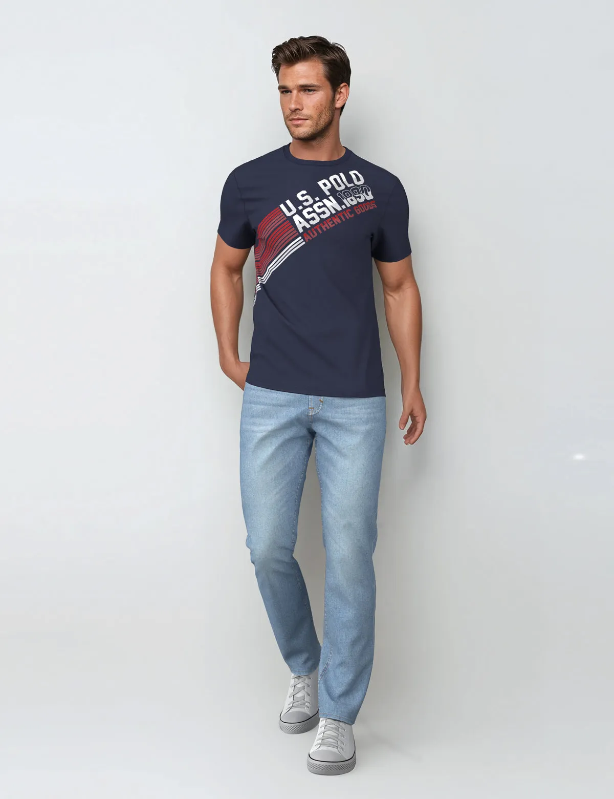 DIAGONAL STRIPE GRAPHIC JERSEY T-SHIRT sold by U.S. Polo Assn. product image thumbnail 2