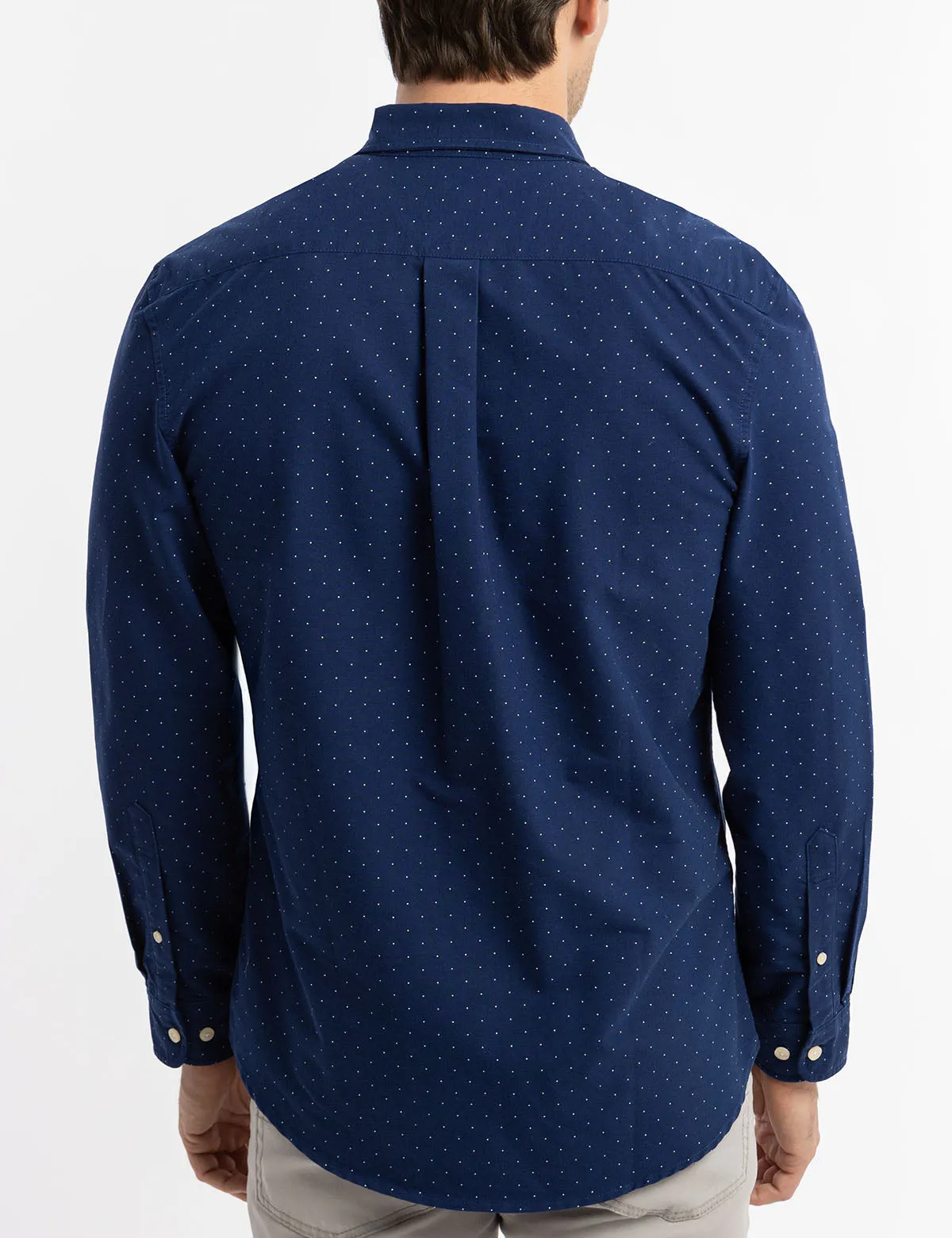 DOT PRINT LONG SLEEVE OXFORD SHIRT sold by U.S. Polo Assn. product image thumbnail 3