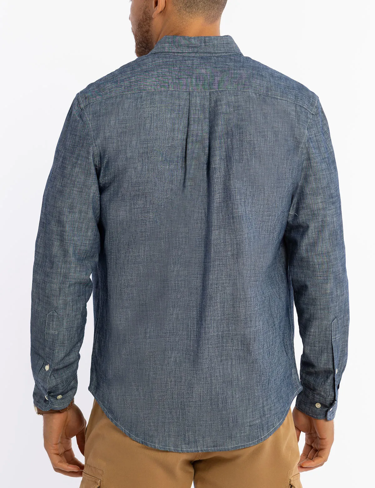 INDIGO SLUB CHAMBRAY LONG SLEEVE SHIRT sold by U.S. Polo Assn. product image thumbnail 4
