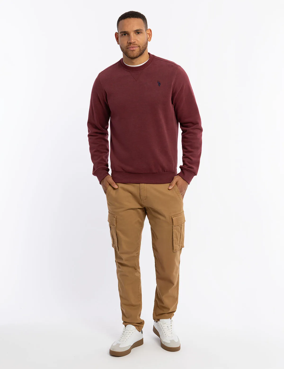 SOLID PEACHED FLEECE CREW NECK PULLOVER sold by U.S. Polo Assn. product image thumbnail 2