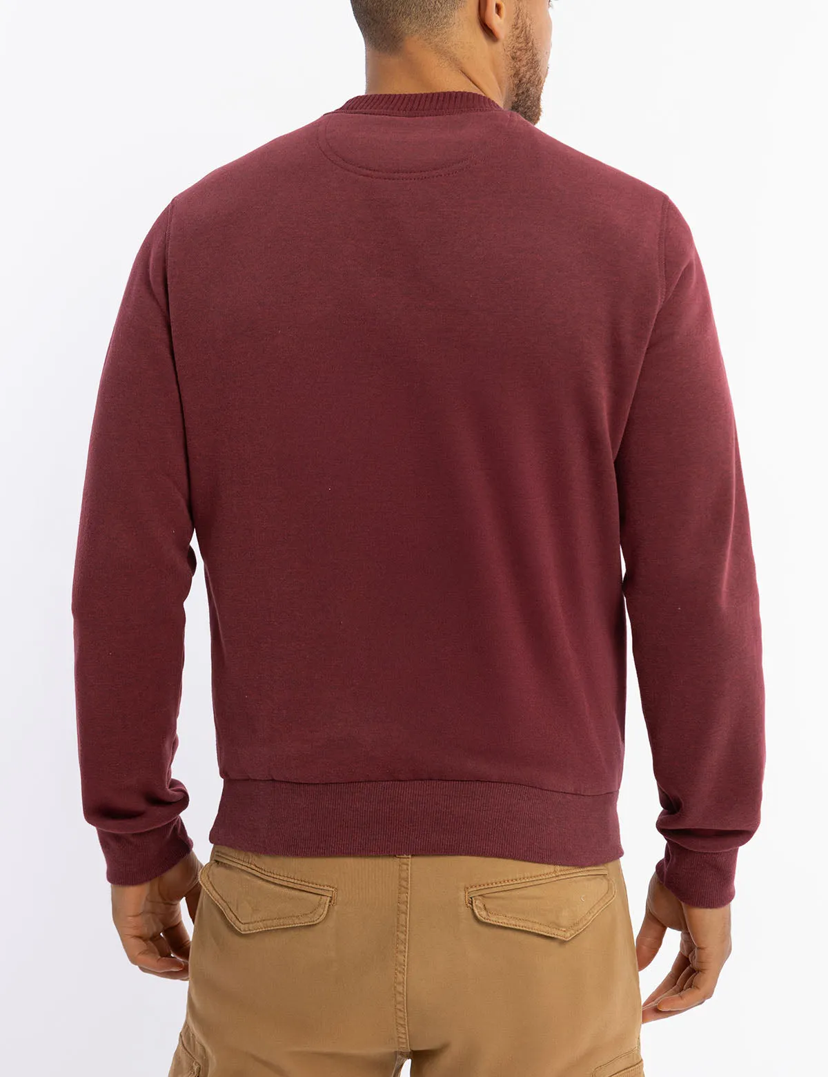 SOLID PEACHED FLEECE CREW NECK PULLOVER sold by U.S. Polo Assn. product image thumbnail 4