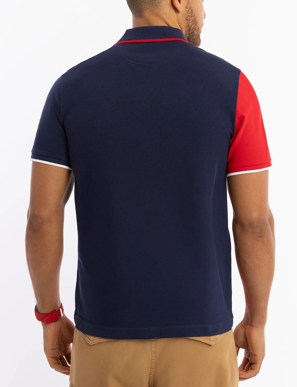 DIAGONAL COLOR BLOCK FLAG PIQUE POLO SHIRT sold by U.S. Polo Assn. product image thumbnail 4