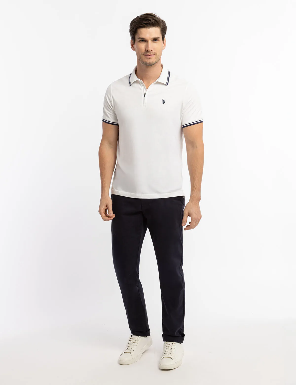 ZIPPER PLACKET TIPPED JERSEY POLO SHIRT sold by U.S. Polo Assn. product image thumbnail 3