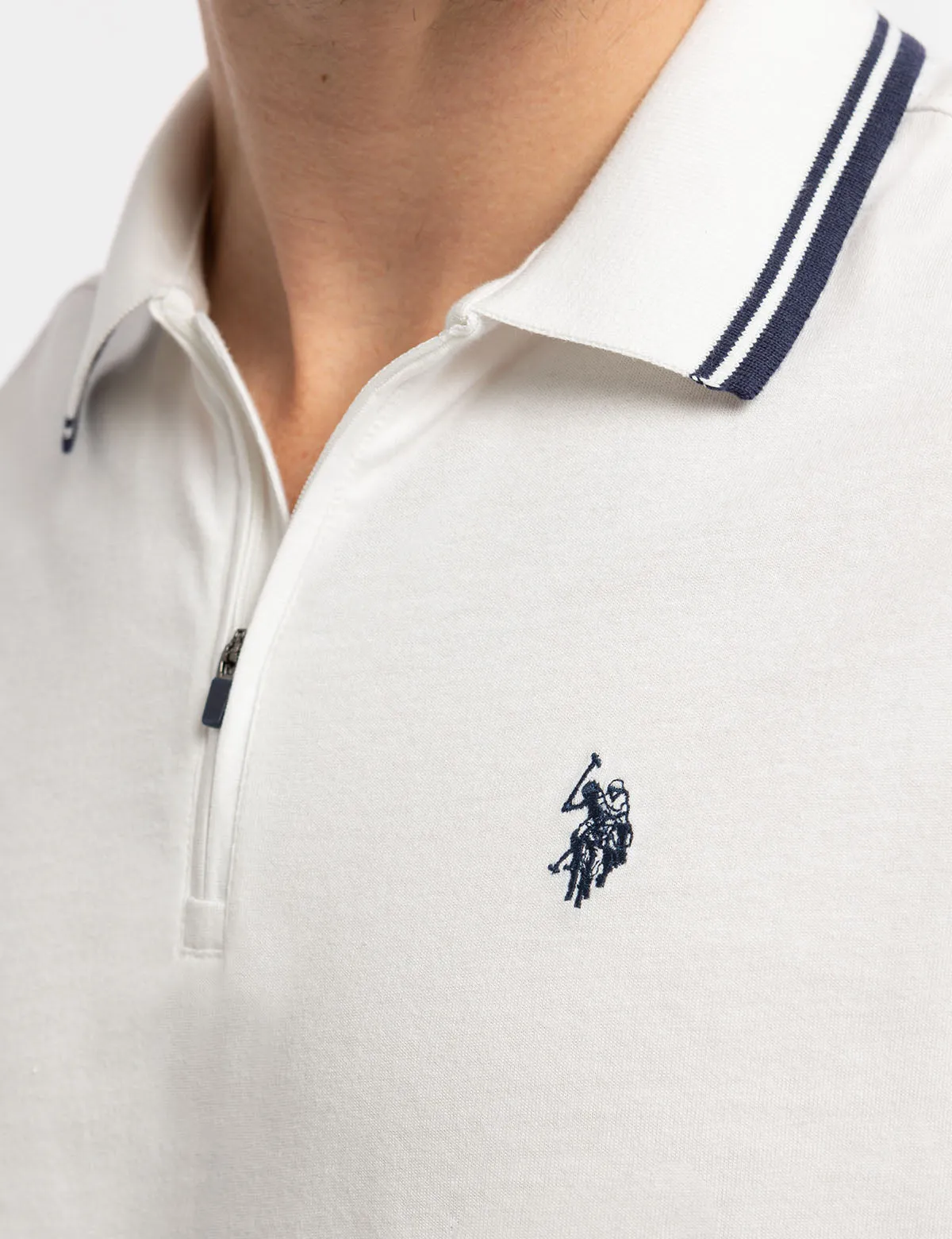 ZIPPER PLACKET TIPPED JERSEY POLO SHIRT sold by U.S. Polo Assn. product image thumbnail 2
