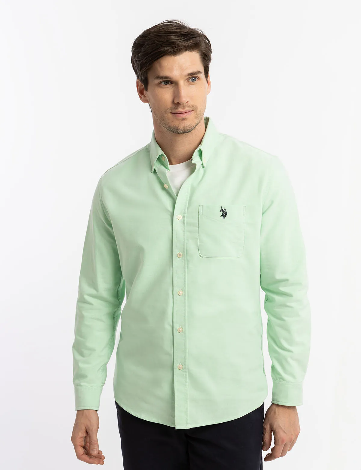 LONG SLEEVE STRETCH OXFORD SHIRT sold by U.S. Polo Assn. product image thumbnail 5