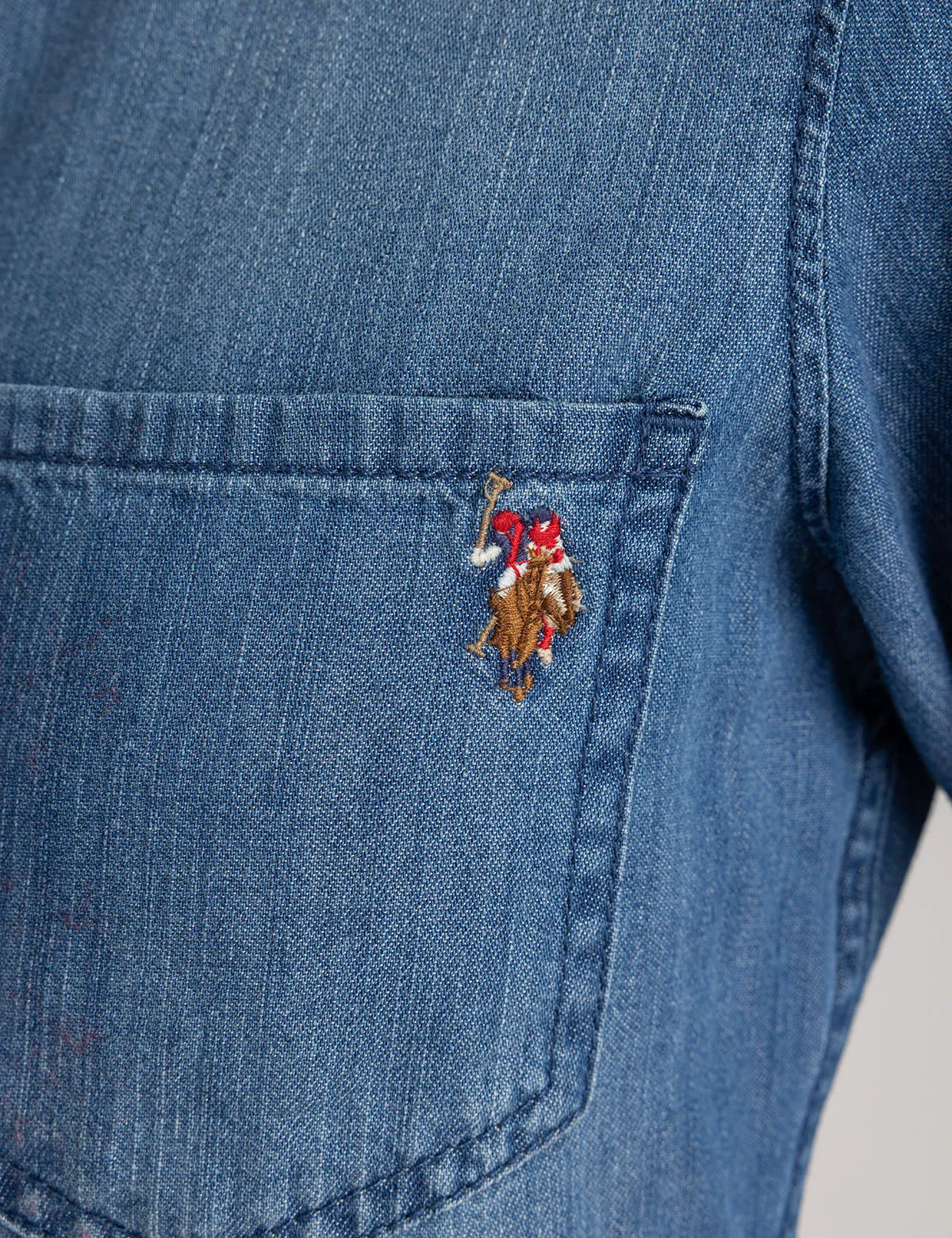 LONG SLEEVE BUTTON UP DENIM SHIRT sold by U.S. Polo Assn. product image thumbnail 4